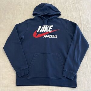 Nike Blue and Red Men's Hoodie